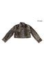 KIZ ÇOCUK LEOPAR DESENLİ CROP CEKET