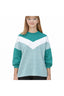Kız Çocuk Oversize Kırmızı Yeşil Sweatshirt