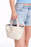 Minimal Canvas El Çantası Puantiyeli Astar Tote Çanta